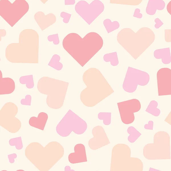 Corazones Rosados Pastel Sobre Fondo Claro — Vector de stock