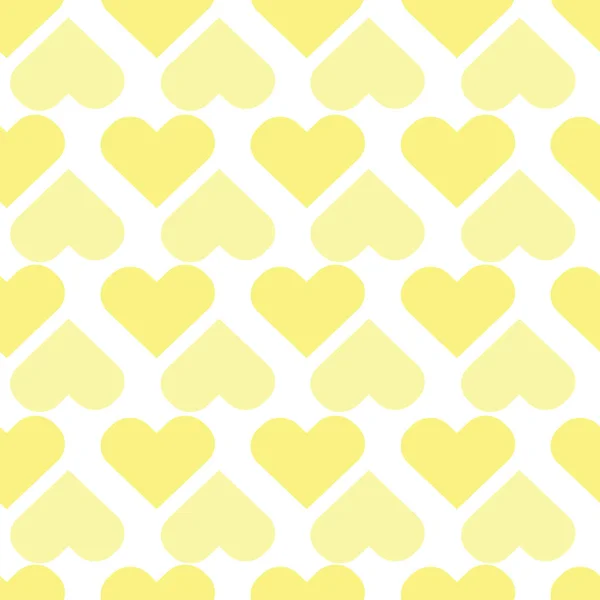 Pastel Yellow Hearts Alternating Horizontal Pattern — 스톡 벡터