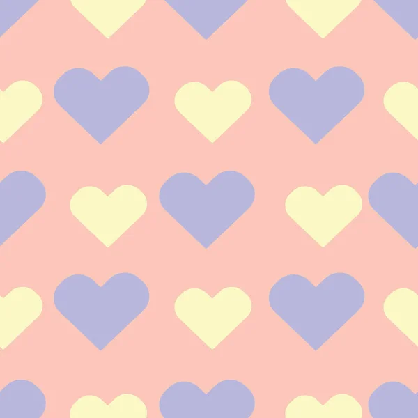 Corazones Pastel Rosa Púrpura Sobre Fondo Rosa Claro — Vector de stock