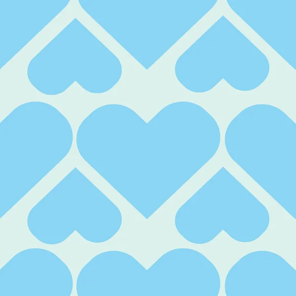 Blue Pastel Hearts Blue Background — 스톡 벡터