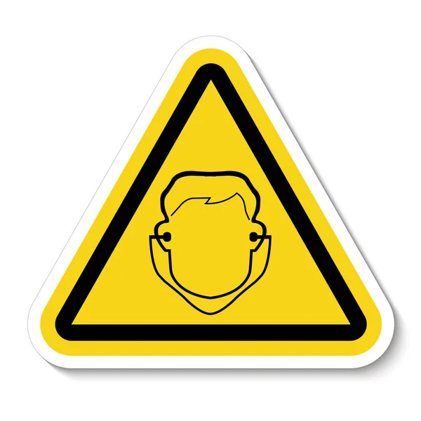 Symbol nosit špunt do uší znamení izolovat na bílém pozadí, vektorové ilustrace EPS.10 — Stockový vektor