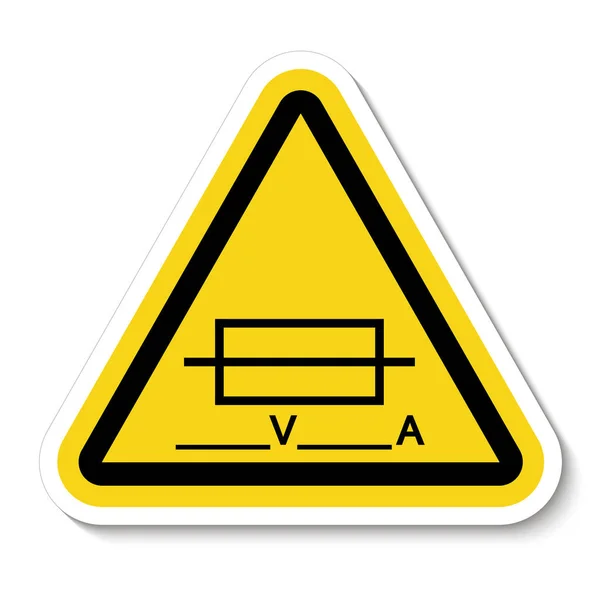 Fusível (Escrito) Símbolo Sinal Isolar no fundo branco, ilustração vetorial EPS.10 — Vetor de Stock