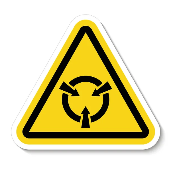 Elektrostatisches Empfindliches Gerät (ESD) Symbolzeichen isoliert auf weißem Hintergrund, Vektorillustration EPS.10 — Stockvektor