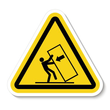 Body Crush Tip over Hazard Symbol Sign Isolate On White Background,Vector Illustration EPS.10  clipart