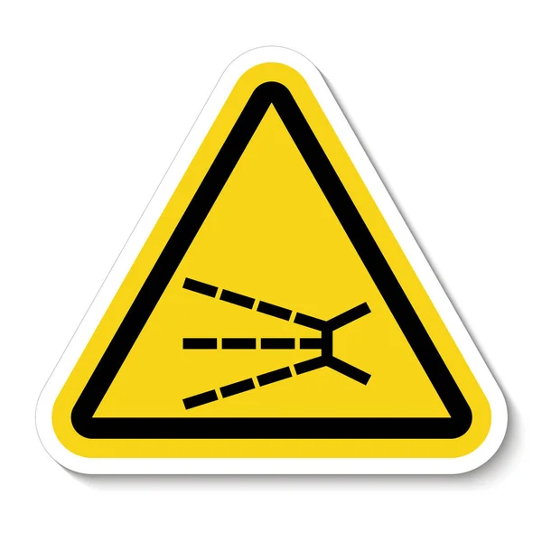 Aislamiento de la muestra de símbolo de peligro de salpicadura sobre fondo blanco, ilustración vectorial EPS.10 — Vector de stock