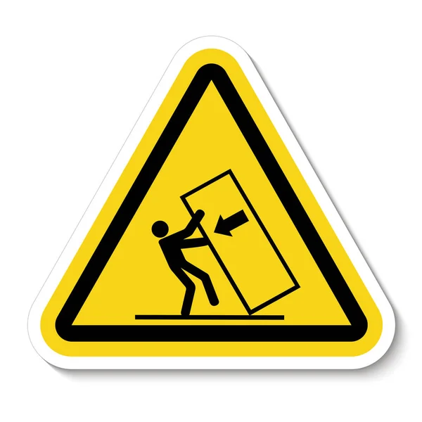 Body Crush Tip over Hazard Symbol Sign Isolate auf weißem Hintergrund, Vektor Illustration EPS.10 — Stockvektor