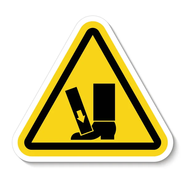 Fußquetschkraft von oben Symbolzeichen, Vektorabbildung, isoliert auf weißem Hintergrundetikett — Stockvektor