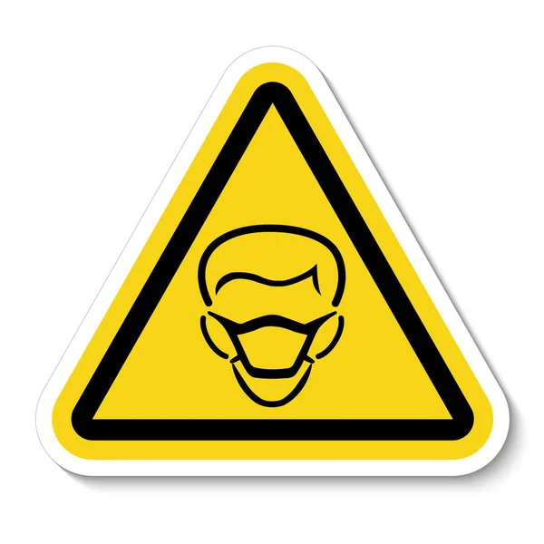 PPE Icon.Wear Maschera Simbolo segno isolato su sfondo bianco, illustrazione vettoriale EPS.10 — Vettoriale Stock