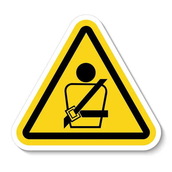 PPE Icon.Usar um cinto de segurança Símbolo Sinal Isolar no fundo branco, ilustração vetorial EPS.10 — Vetor de Stock