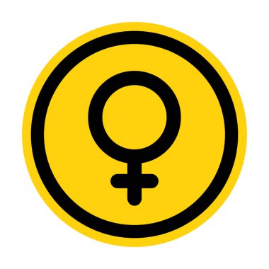 Beyaz Arka Planda Kadın Sembolü Yok, Vektör Çizimi 