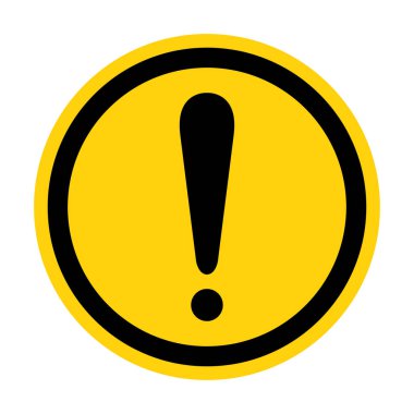 Beyaz Arkaplanda Uyarı İşareti İzolasyonu, Vektör Resimleri  