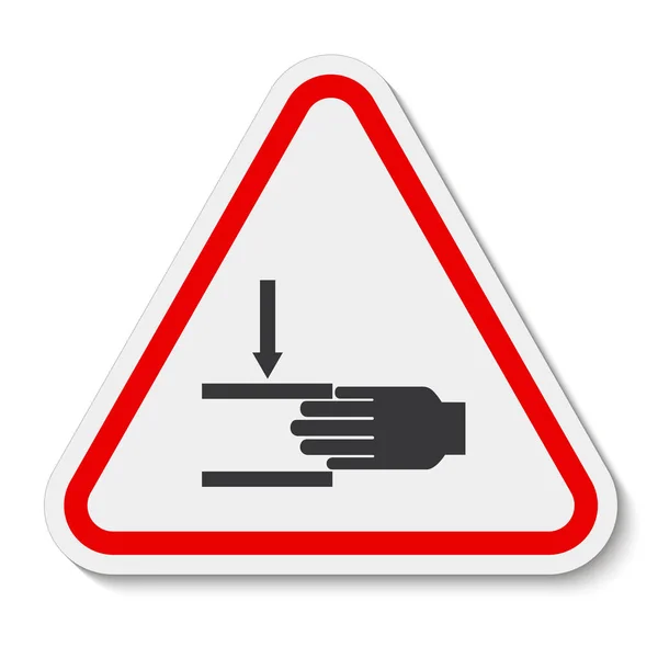 Forza di schiacciamento della mano dall'alto simbolo segno isolato su sfondo bianco, illustrazione vettoriale — Vettoriale Stock