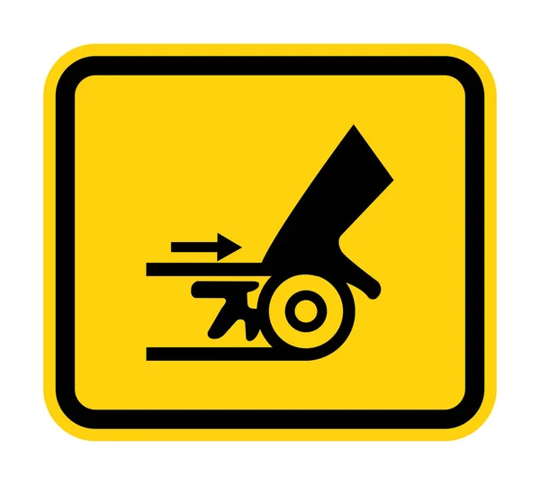 Cuidado con la maquinaria en movimiento Signo de símbolo aislar sobre fondo blanco, Vector Ilustración — Vector de stock