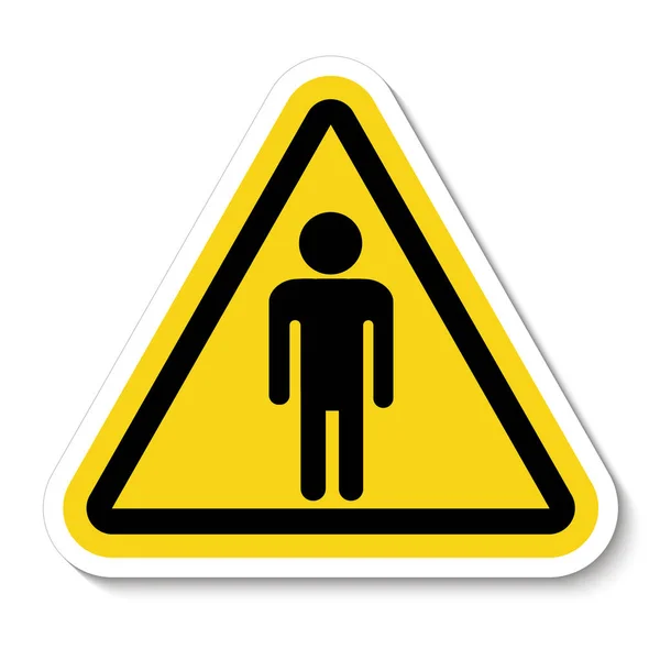 Interdire aux personnes autorisées, Ne pas entrer, Aucun signe d'entrée de l'homme isoler sur fond blanc, Illustration vectorielle — Image vectorielle