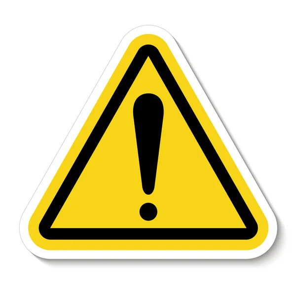 Signo de advertencia Aislar sobre fondo blanco, ilustración vectorial — Vector de stock
