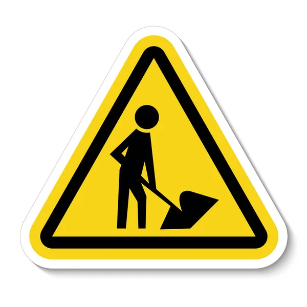 Signe de symbole d'hommes au travail isoler sur fond blanc, illustration vectorielle — Image vectorielle
