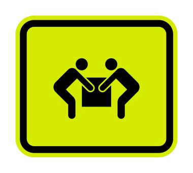 Sembol İki Kişi Kaldırma İşareti Beyaz Arkaplanda İzole Edildi, Vektör İllüzyonu 