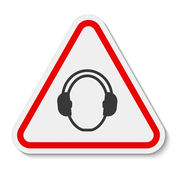 Símbolo Use proteção auditiva Isolar no fundo branco, ilustração vetorial EPS.10 — Vetor de Stock
