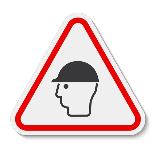 Symbol nosit ochranu hlavy izolovat na bílém pozadí, vektorové ilustrace EPS.10 — Stockový vektor