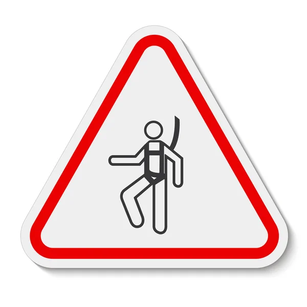 Symbole Porter un harnais de sécurité Isoler sur fond blanc, Illustration vectorielle EPS.10 — Image vectorielle