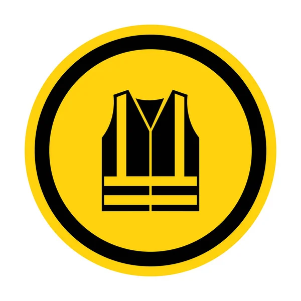 PSA Icon.Wear High Visibilty Clothing Symbol Sign Isolate auf weißem Hintergrund, Vector Illustration EPS.10 — Stockvektor