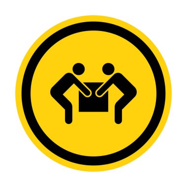 Sembol İki Kişi Kaldırma İşareti Beyaz Arkaplanda İzole Edildi, Vektör İllüzyonu 