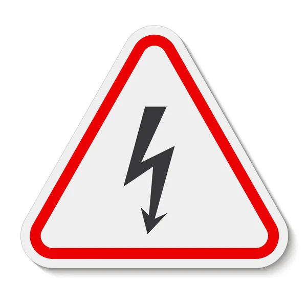 危険高電圧記号記号は、白い背景に分離, ベクトルイラスト — ストックベクタ