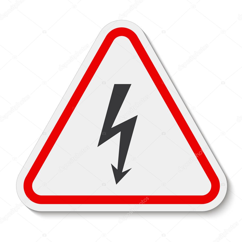 Danger High Voltage Symbol Sign Isolate On White Background,Vector Illustration 