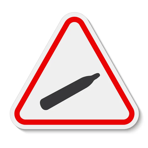 Signal de symbole de gaz de pression de danger isoler sur fond blanc, illustration vectorielle — Image vectorielle