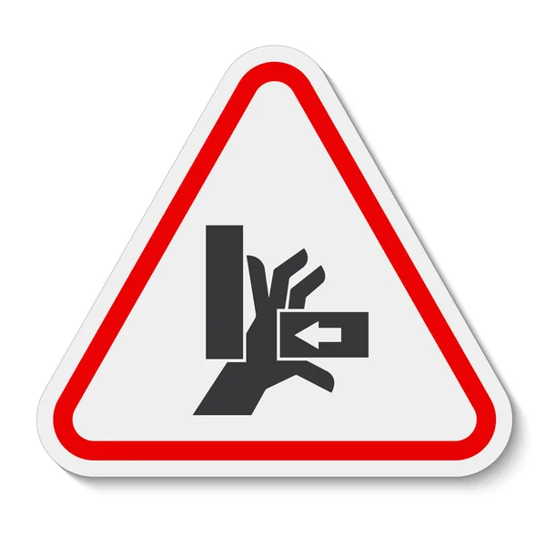 Force d'écrasement à la main du signe de symbole droit isoler sur fond blanc, illustration vectorielle — Image vectorielle