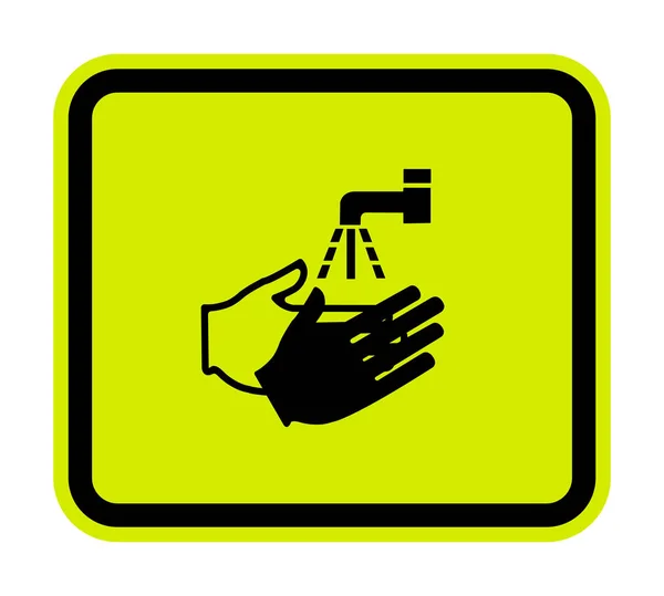 PPE Icon.Wash seu símbolo da mão Isolar no fundo branco, ilustração vetorial EPS.10 — Vetor de Stock