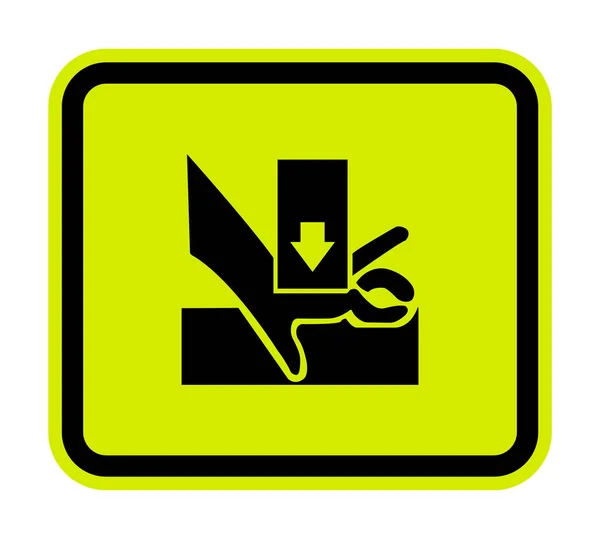 Strzeż się ręki Podczas korzystania z Silkscreen Symbol Odizolować na białym tle, Ilustracja wektor — Wektor stockowy