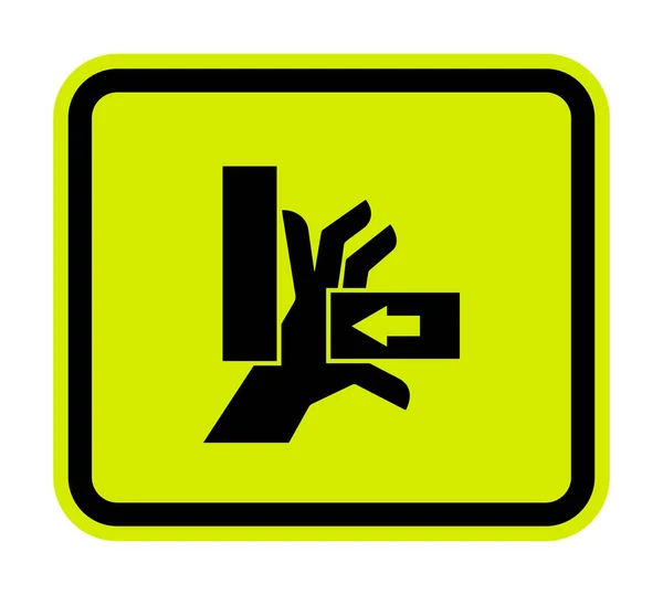 Ręka zmiażdżyć siła z prawy symbol znak wyizolować u biały tło, wektor ilustracja — Wektor stockowy