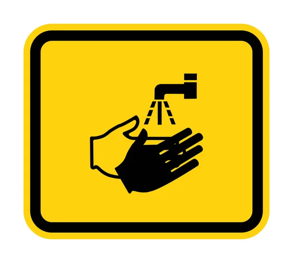 Icono del EPP.Lave su aislamiento del símbolo de la mano en el fondo blanco, ilustración del vector EPS.10 — Vector de stock