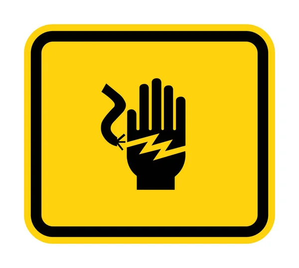 Signo de símbolo de electrocución de choque eléctrico, ilustración de vectores, aislamiento en la etiqueta de fondo blanco .EPS10 — Archivo Imágenes Vectoriales