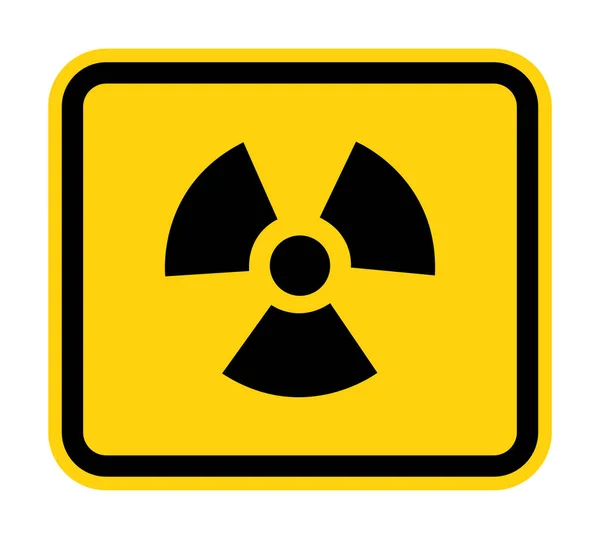 Sinal de Símbolo de Risco de Radiação Isolado em Fundo Branco, Ilustração do Vetor — Vetor de Stock