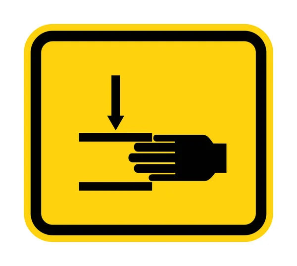 Ręczna siła zgniatania z góry Symbol znak izolować na białym tle, Ilustracja wektor — Wektor stockowy