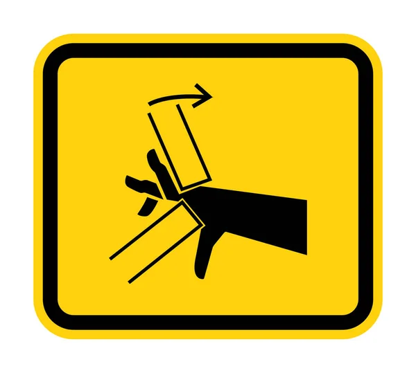 Ręka Crush Pinch Point Symbol znak izolować na białym tle, Ilustracja wektor — Wektor stockowy
