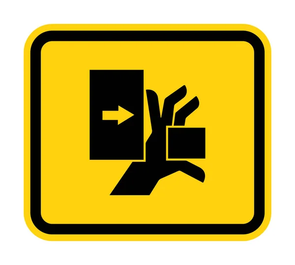 Fuerza de aplastamiento de mano del signo de símbolo izquierdo aislar sobre fondo blanco, ilustración vectorial — Vector de stock