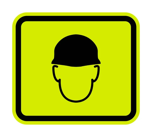 Wear helmet Sign symbol Isolate On White Background,Vector Illustration EPS.10 — Stock Vector