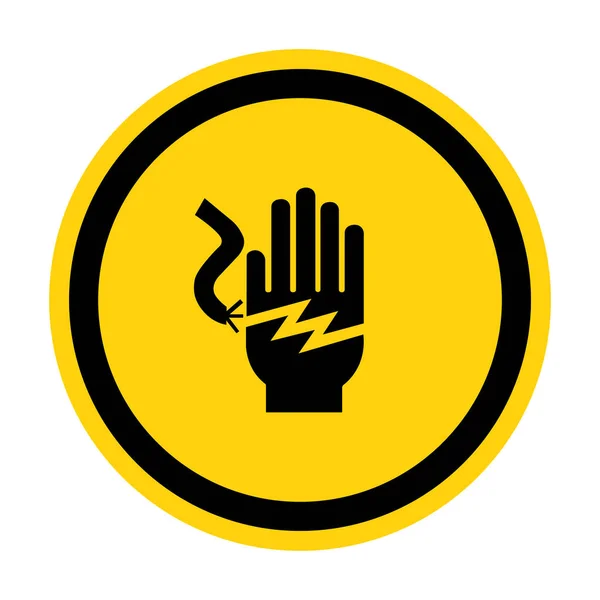 電気ショック電気シンボルサイン,ベクトルイラスト,白の背景ラベルに絶縁EPS10 — ストックベクタ