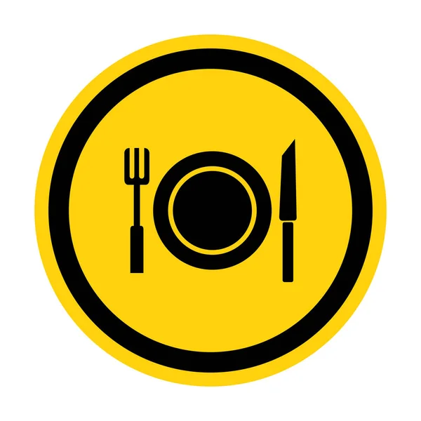 No comer Signo de símbolo aislar sobre fondo blanco, ilustración vectorial — Vector de stock