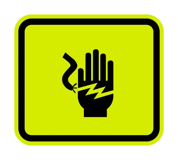 電気ショック電気シンボルサイン,ベクトルイラスト,白の背景ラベルに絶縁EPS10 — ストックベクタ