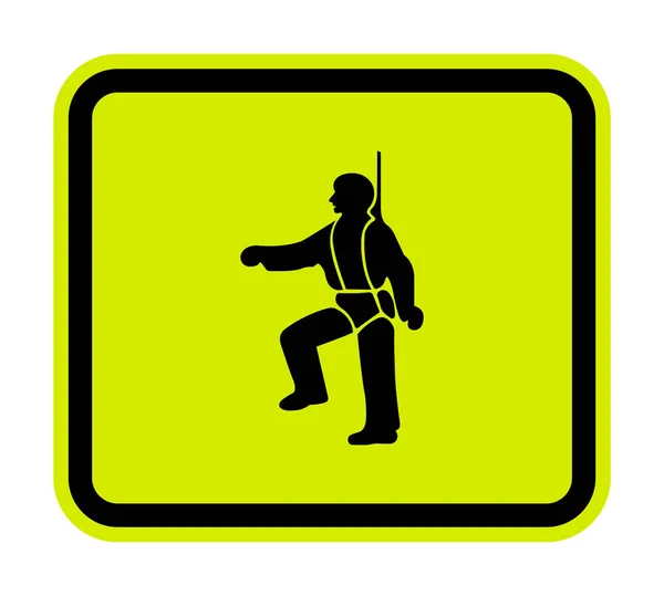 PPE Icon.Safety Harness Must Be Worn Symbols Sign Isolate On White Background,Vector Illustration EPS.10 — Stock Vector