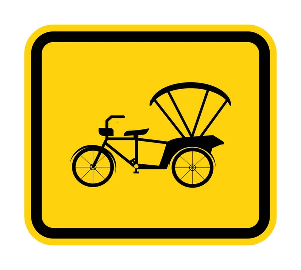 Strzeż się Tricycle Symbol znak izolować na białym tle, Wektor Ilustracja EPS.10 — Wektor stockowy