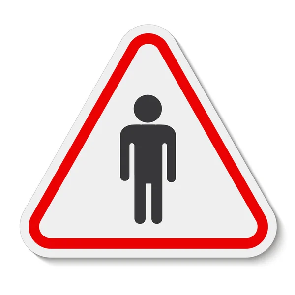Menschen verbieten erlaubt, Betreten verboten, Niemanden eintreten Zeichen isoliert auf weißem Hintergrund, Vektor-Illustration — Stockvektor
