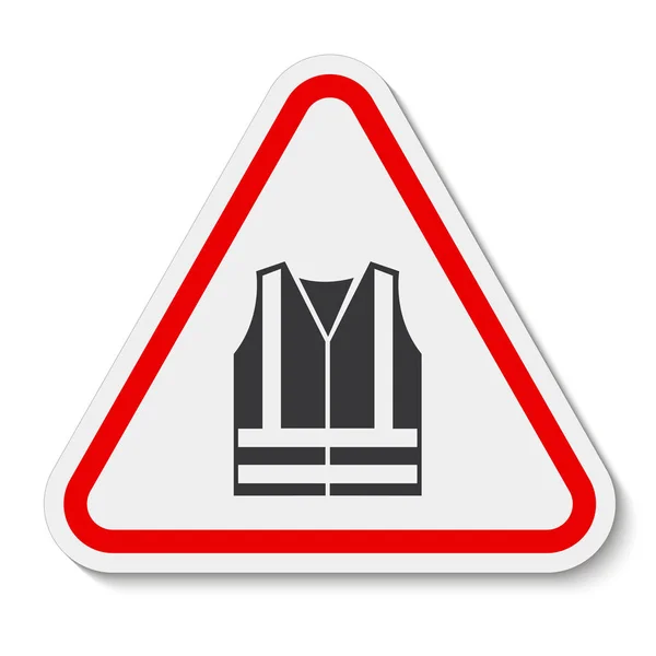 PSA Icon.Wear High Visibilty Clothing Symbol Sign Isolate auf weißem Hintergrund, Vector Illustration EPS.10 — Stockvektor