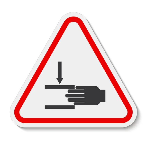 Beware Of Crushing Hand Symbol Απομονώστε σε λευκό φόντο, διανυσματική απεικόνιση EPS.10 — Διανυσματικό Αρχείο