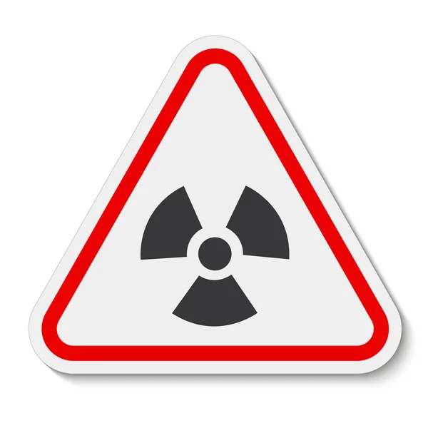 放射線災害のシンボルサイン白の背景に隔離,ベクトルイラスト｜EPS.10 — ストックベクタ