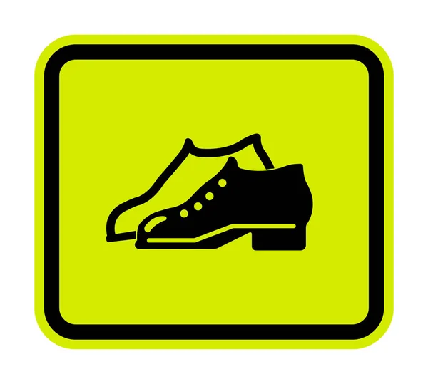 Symbol uzavřené boty jsou požadovány ve výrobní oblasti znamení Izolovat na bílém pozadí, vektorové ilustrace EPS.10 — Stockový vektor